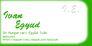 ivan egyud business card