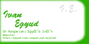 ivan egyud business card